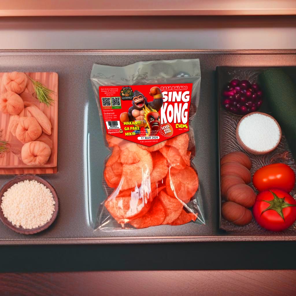 

Keripik Singkong Chips Balado Level Kingkong