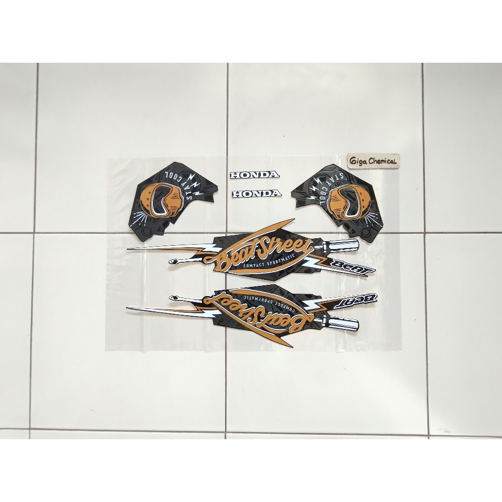 Striping Sticker Lis Honda Beat Street 2018 2019 Hitam Original