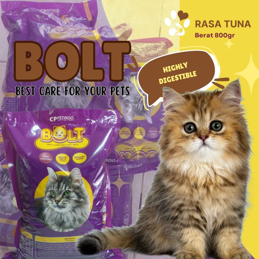 Pakan Kucing Bolt Tuna 800gr