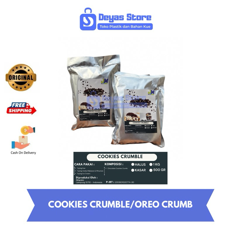 

Cookies Crumble Black/Oreo Crumb/ Biskuit Crumb 500gr