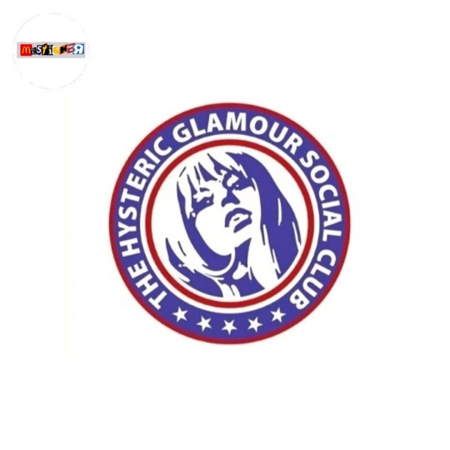 

sticker the Hysteric Glamour Social Club logo rounded stiker