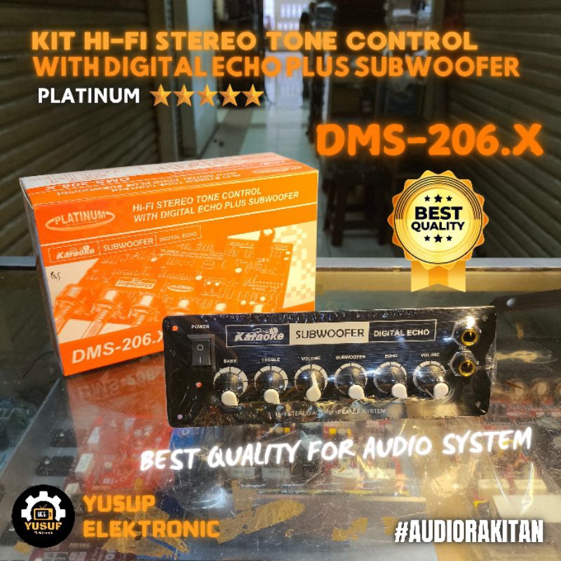 KIT DMS 206X TONE CONTROL AKTIF STEREO SUBWOOFER MIC PLATINUM