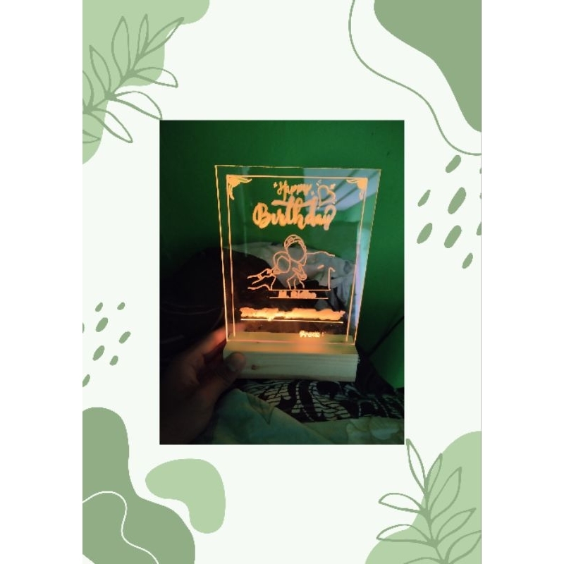 

Kado Acrilic Led Costum A5 Kotak Tanpa Buket Bunga For All Gift