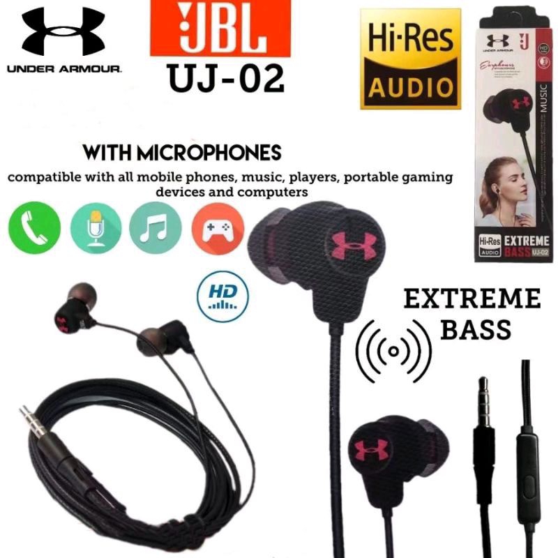 Headset JBL Model: UJ-02 Extreme Bass With Microphone