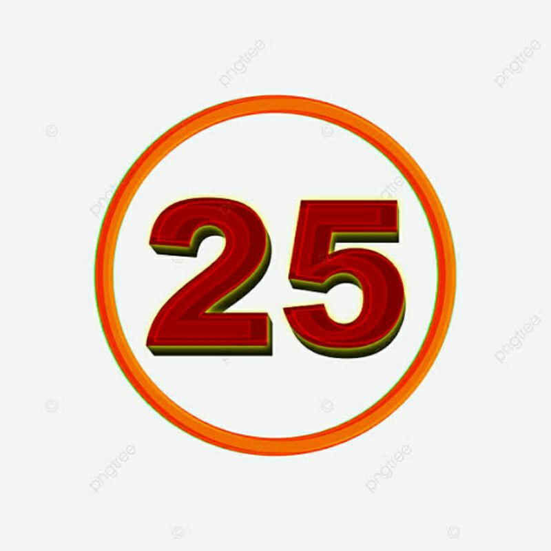 

stiker angka 25