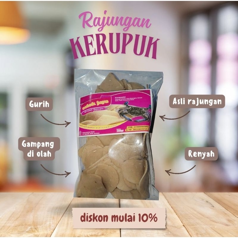 

krupuk rajungan asli enak gurih 200gr