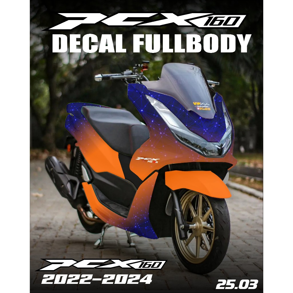 OD DECAL STICKER PCX 160 2022-2024 FULL BODY PCX TERBARU WARNA PUTIH MERAH HITAM PCX MODIFIKASI PCX 