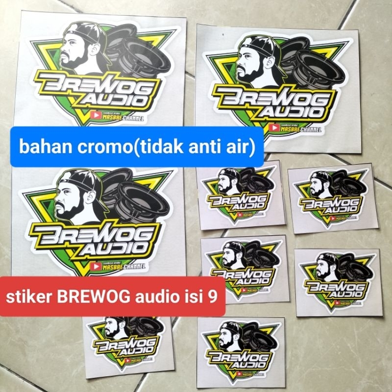 

9 PCS STIKER BREWOG AUDIO BAHAN CROMO(TIDAK ANTI AIR)