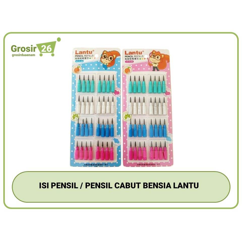 

(1 set) refill / isi ulang pensil susun cabut lantu / bensia