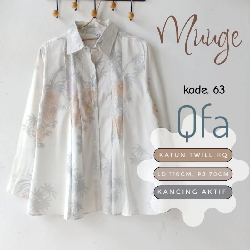 YOMOGI BLOUSE WANITA BAHAN KATUN JEPANG PREMIUM MOTIF BUNGA