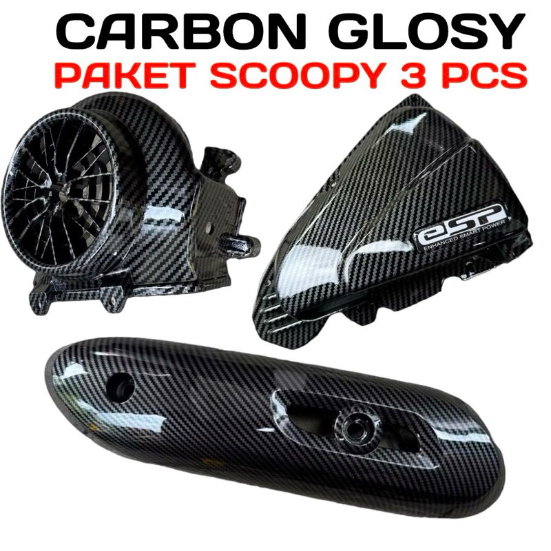 PAKET CARBON SCOOPY ESP 3 PCSpaket carbon Scoopy esp 2016/2019 / paketan carbon 3 pcs