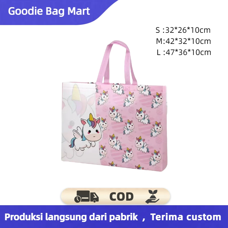 

Goodie bag-Tas Belanja tas spunbond tas souvenir premium tebal dan kuat/Terlaris lipat jumbo/ waterproof/shopping bag A28/A31