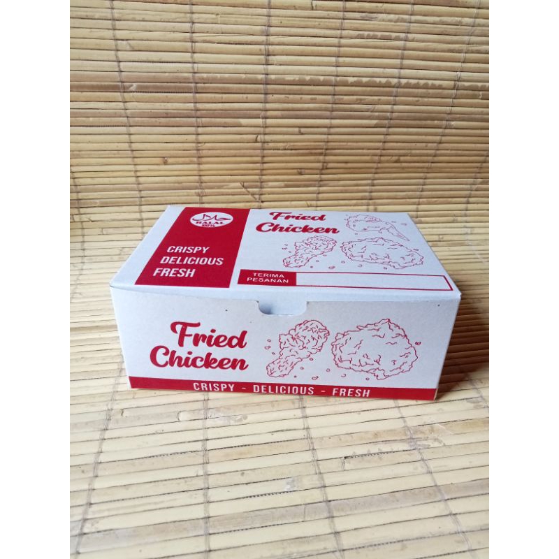 

@100pcs dus box fried chicken laminasi white uk 15x10x6