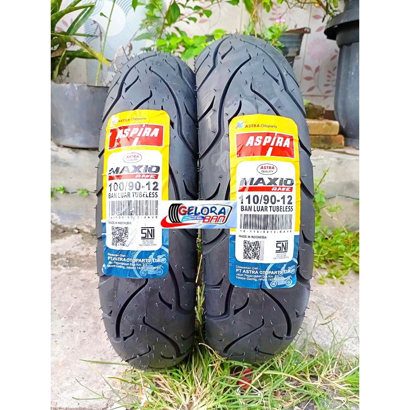 Ban Matic Aspira Rave Tubeless 100/90-12 ban 110/90-12 Ban Scoopy FREEGO Ban Tubles 110/90-12 ban me