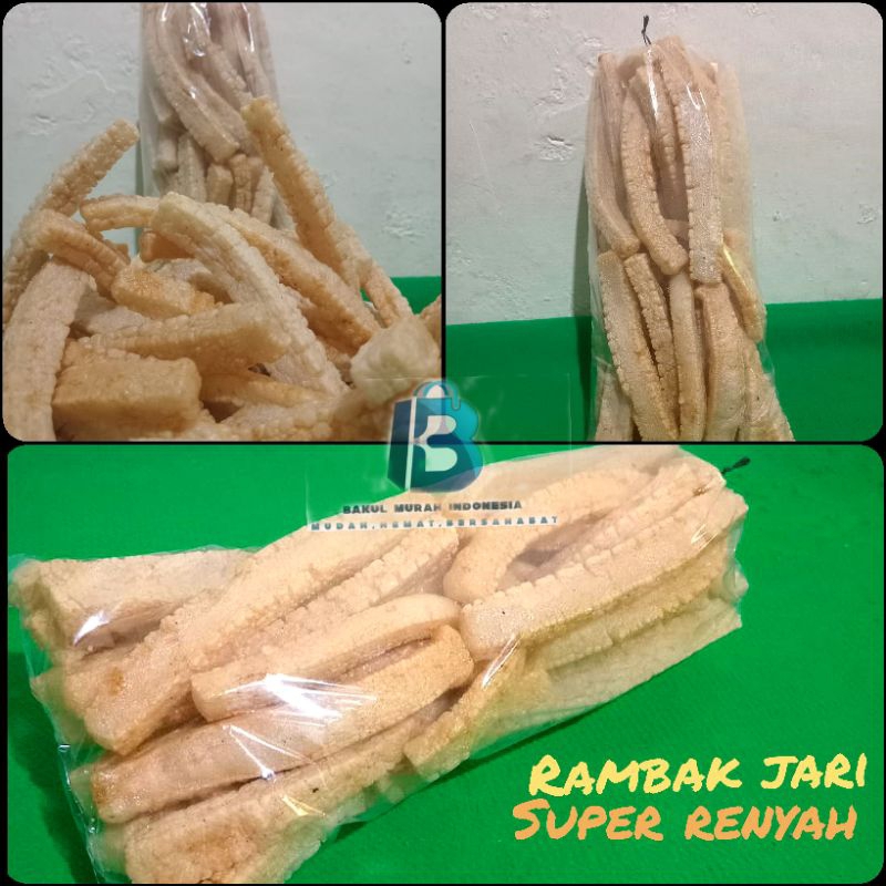 

Rambak Jari Super Renyah/rambak solo/kerupuk jari/kerupuk tepung tapioka matang