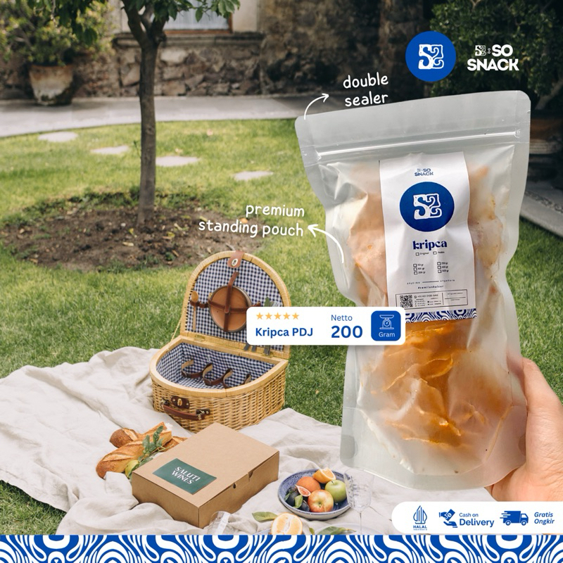 

SO SNACK Kripca Pedas Daun Jeruk - Standing Pouch - Cemilan Viral – Makanan Ringan