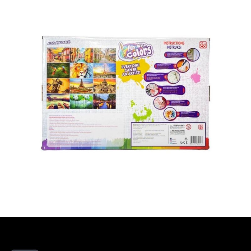 

EMCO Fun with Colors Paint By Numbers Large Cat Air dan Kanvas - NEW - Easel Not Included