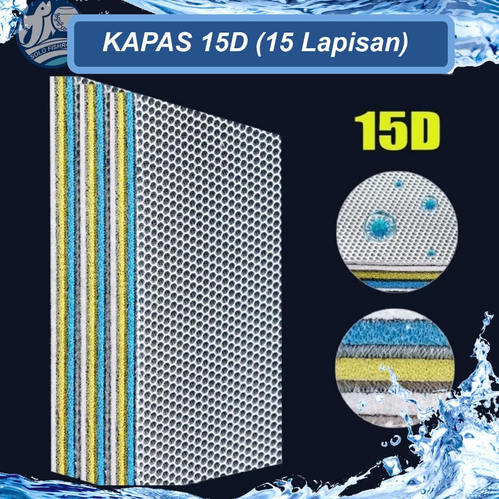 Kapas Busa Filter 15D (15 Lapisan) Akuarium Aquarium Sponge Filter Cotton Super Premium