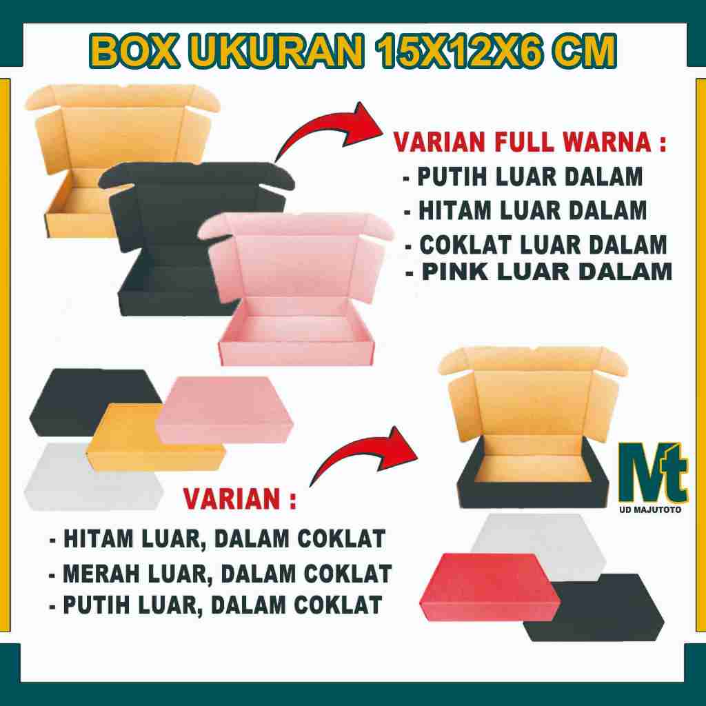 

(PAKET 10 PCS) Box 15x12x6 Cm / Box Lipat Samping / Box Hampers / Kardus Polos