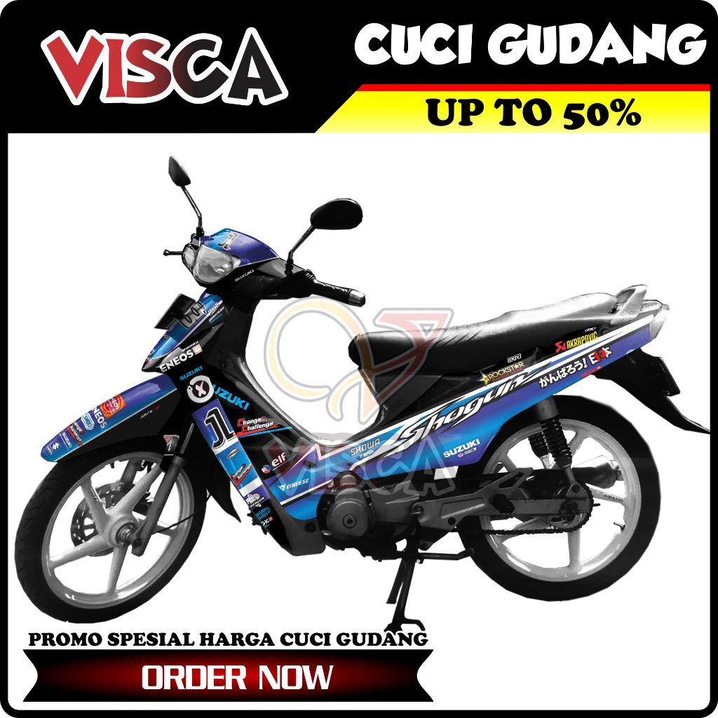 【CUCI GUDANG】Decal Shogun 110R Full Body Variasi Harga Murah / Stiker Motor Shogun 110R Full Body / 