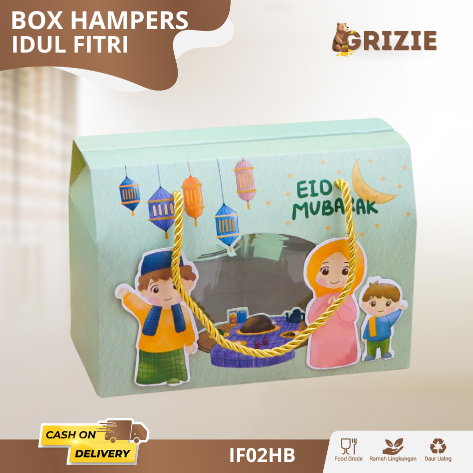 

Box Hampers Lebaran / Tas hampers Kue Lebaran / box hampers lebaran idul fitri | IF02HB