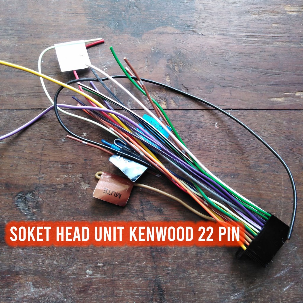 Soket Tape Mobil Kenwood 22 pin utk pasang Head Unit/ HU/ Tape Mobil Kenwood dgn Socket/ Soket 22 Pi
