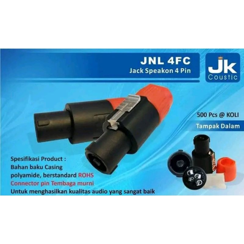 Jack speakon JK coustic type JNL 4FC