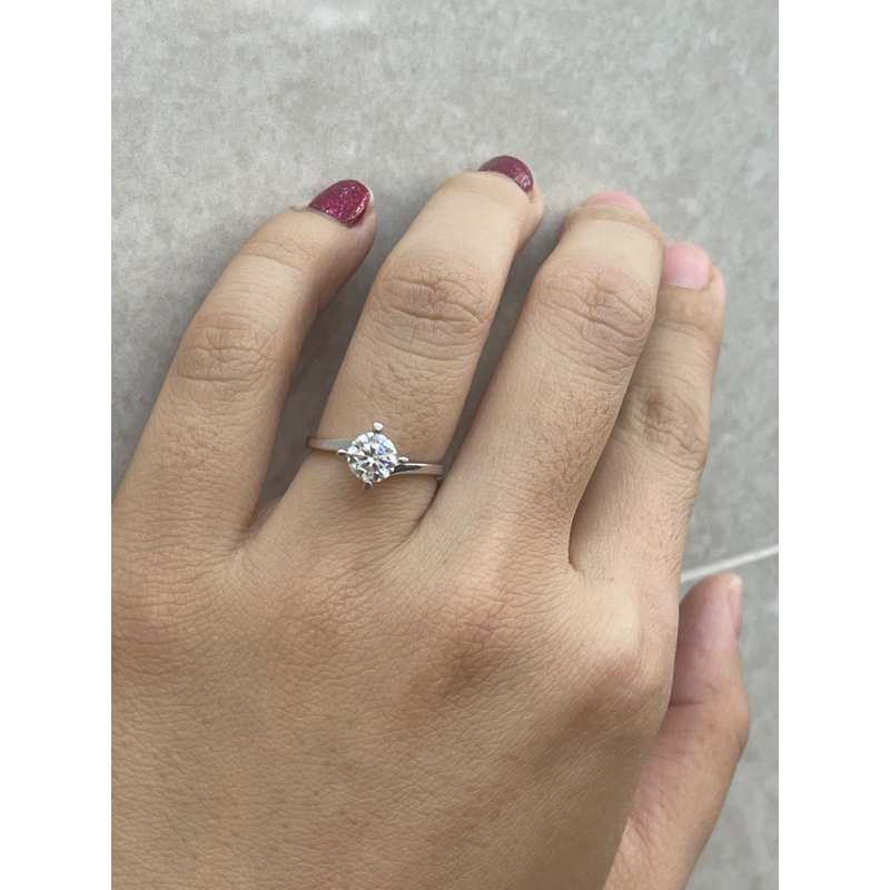 cincin solitare emas asli kadar 750 swarosky premium
