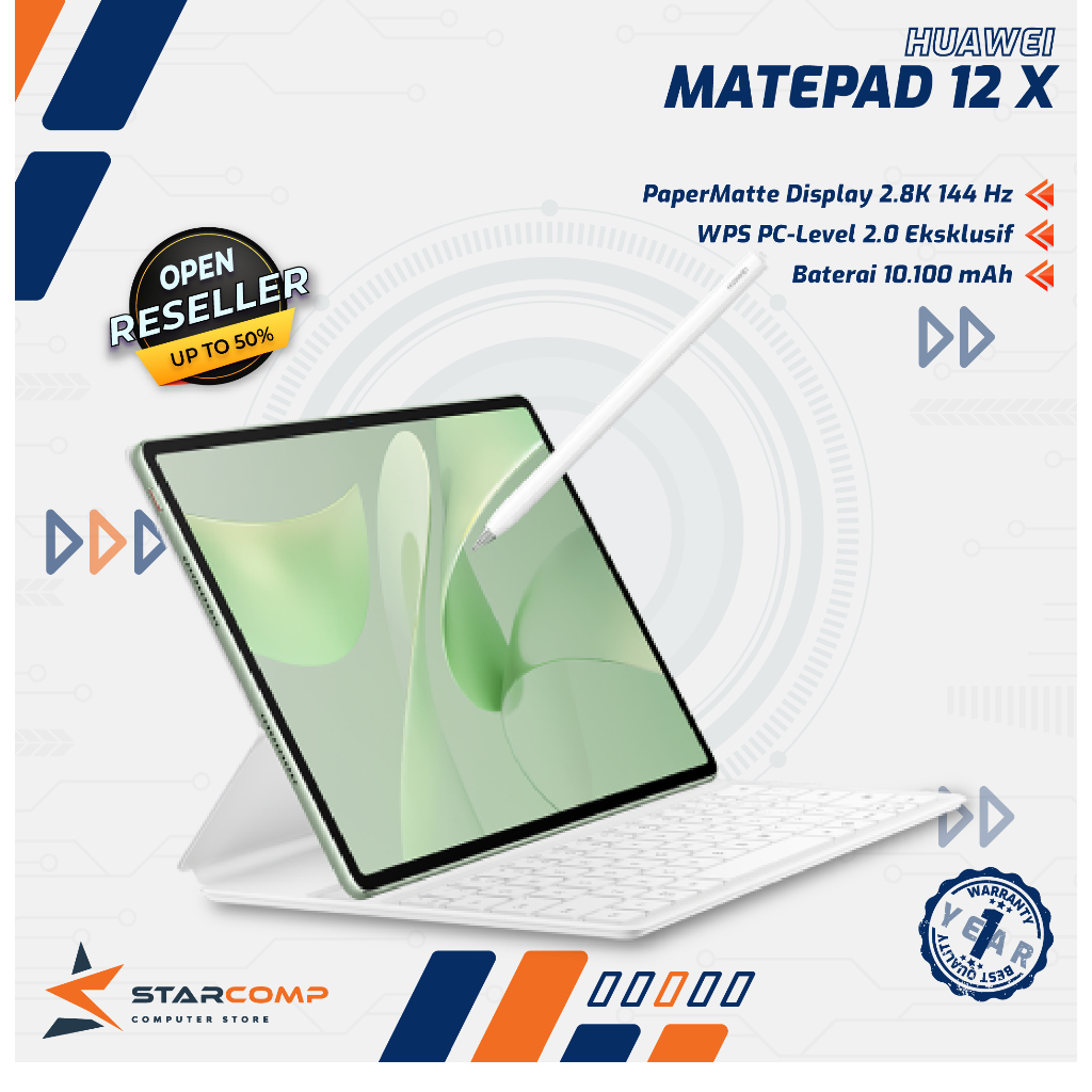 HUAWEI MatePad 12 X Tablet PC-level WPS Office PaperMatte Display SuperCharge Garansi Resmi