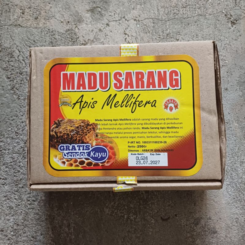

MADU SARANG APIS MELLIBERA 100% ASLI 250 GRAM