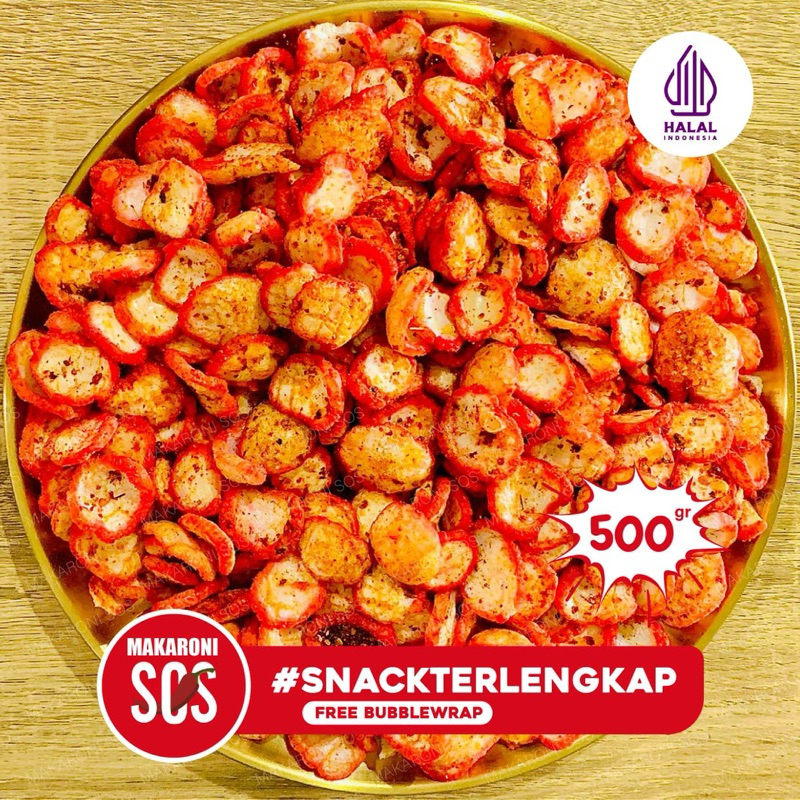 

Krupuk Seblak Kencur 500Gr 1/2Kg Crackers Hot Spicy Aromatic Rempah Kencur Pedas Kerupuk Warna
