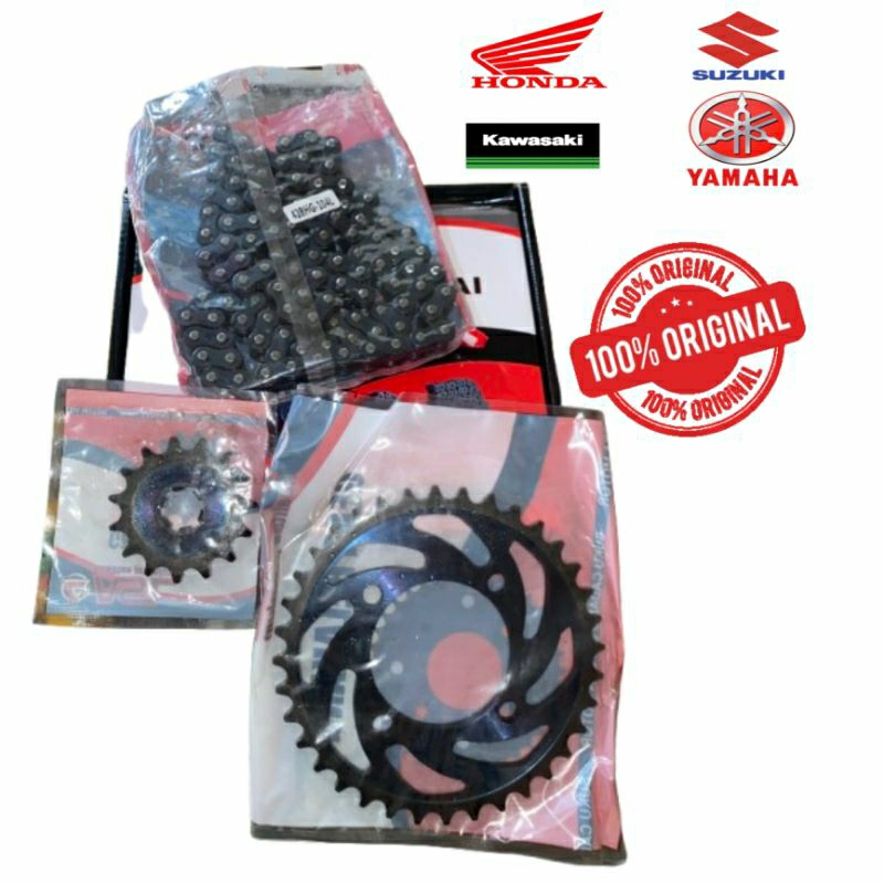 GER PAKET MOTOR JUPITER Z VEGA R VEGA NEW FIZ R 15T-36T 428H-104 ORIGINAL MURAH