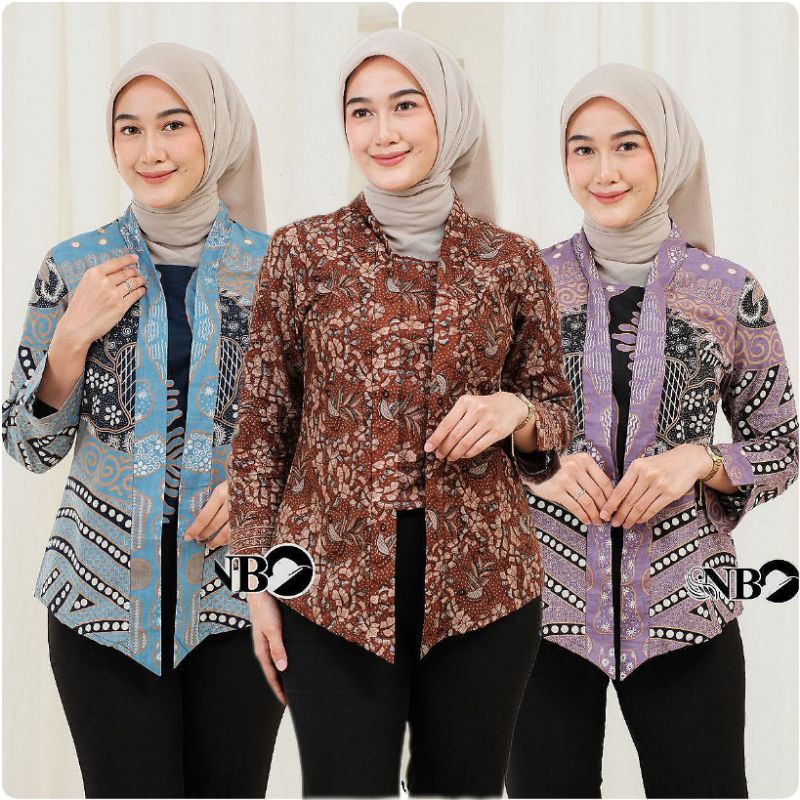Atasan Kebaya Modern  | Kebaya Batik Kerja Halus | Blouse Kebaya Batik | Batik Wanita Kerja