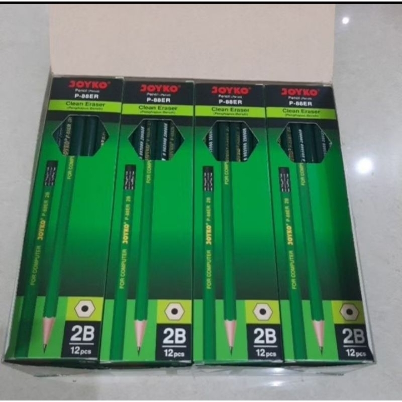 

pensil pencil 2B JOYKO plus penghapus P-88ER isi 12pcs