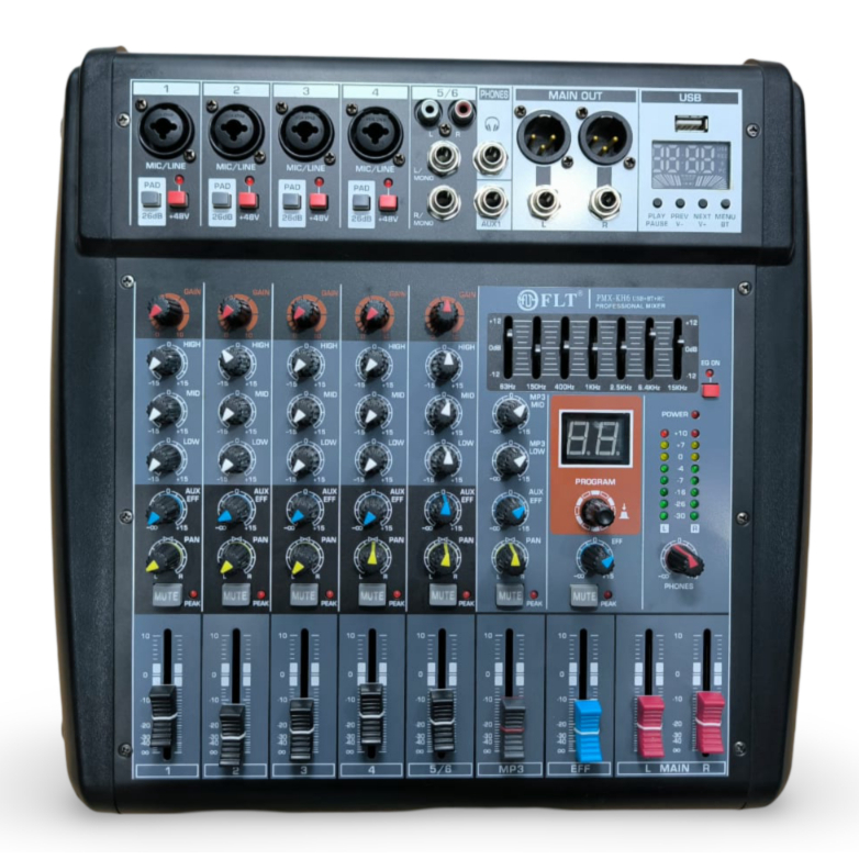 Power Mixer FLT PMXKH6 4 Channel Bluetooth / Power Mixer 4 Channel Bluetooth Power Mixer 4 CH