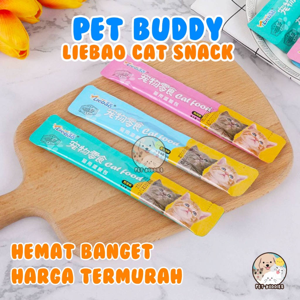 RETATARU. PAKET HEMAT LIEBAO 100PCS SNACK KUCING RESELLER MAKANAN KUCING WET FOOD CREAMY