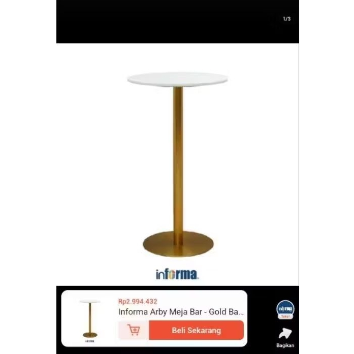 meja informa | pole bar table