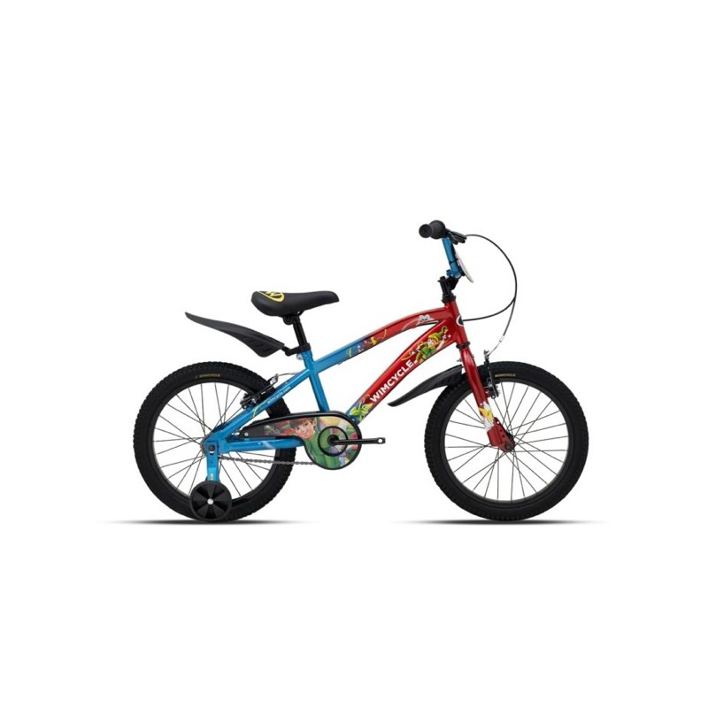 sepeda Wimcycle 18 Oki Nirmala blue red