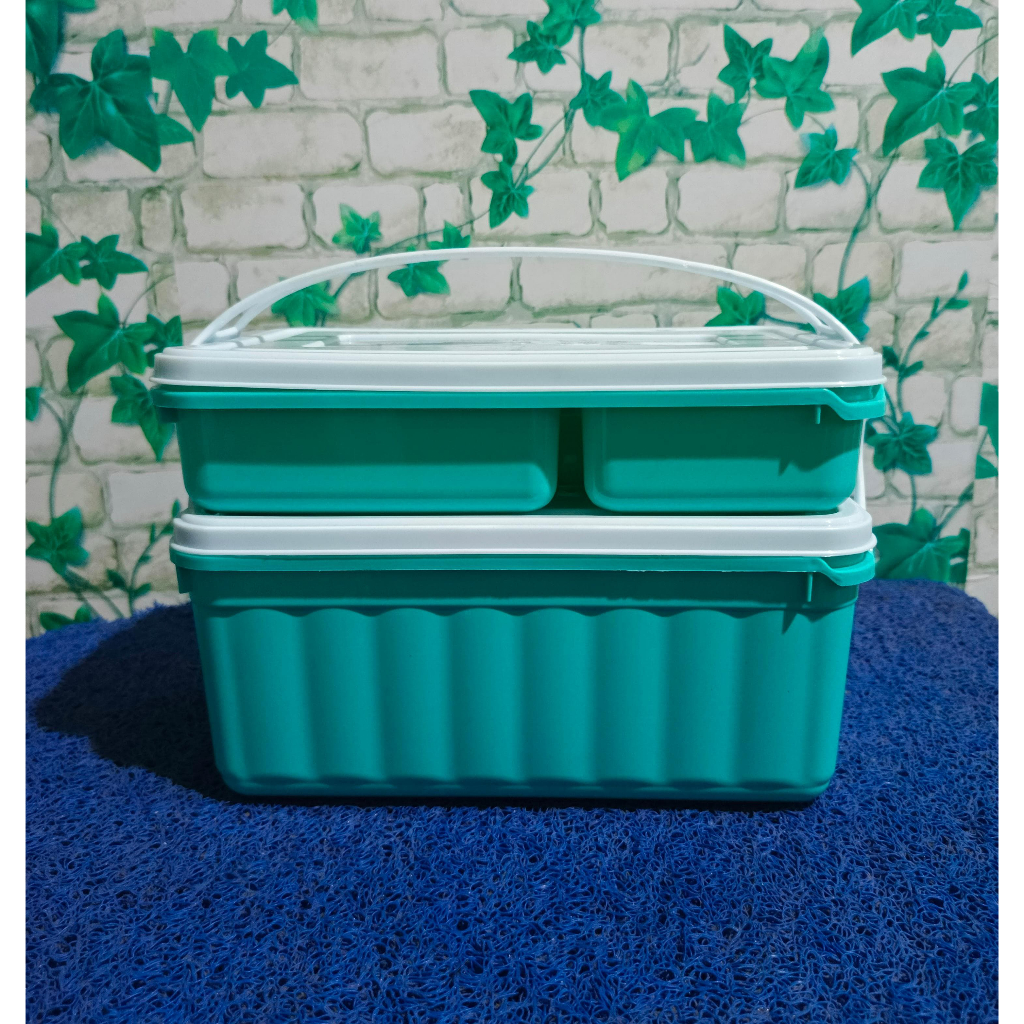 RANTANG PLASTIK SUSUN 2 ISAMU (23X15CM) ERIKO/ RANTANG SUSUN 2 / RANTANG PLASTIK / TEMPAT MAKANAN SU