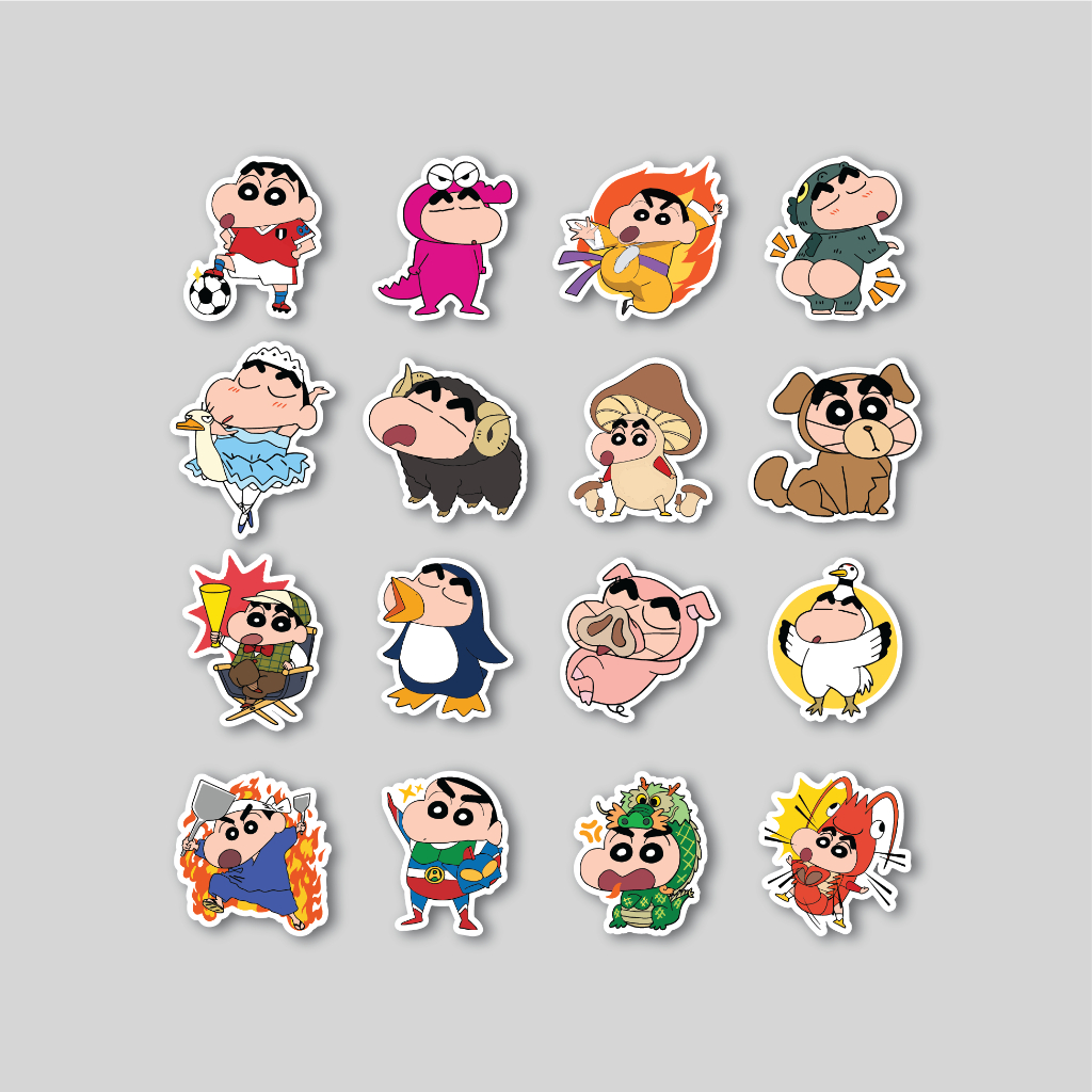 

Ay00! STICKER PACK CRAYON SHINCHAN COSPLAY STICKER TUMBLER STIKER LAPTOP KOPER HELM