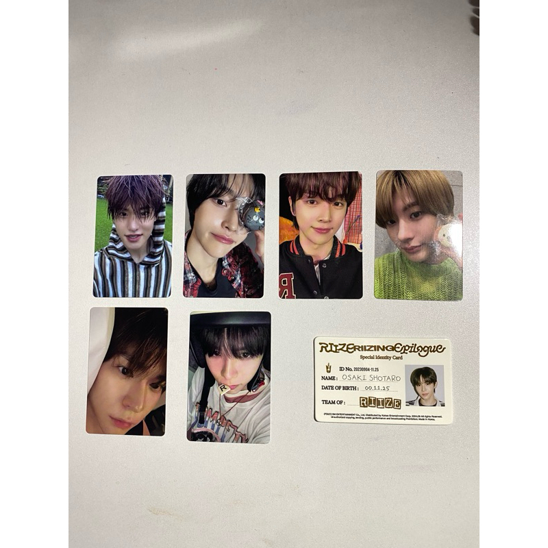 photocard RIIZE epilogue travel bag riizing