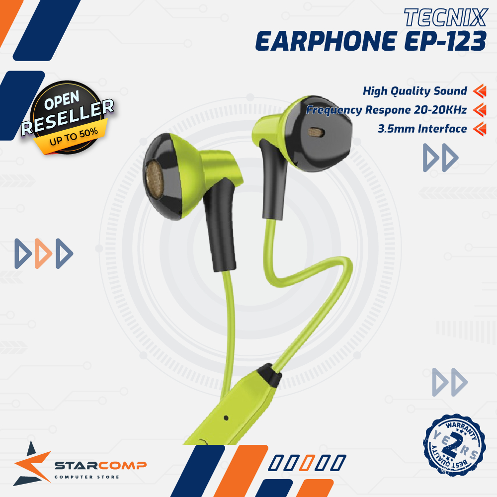 TECNIX EP-123 Stereo Earphone