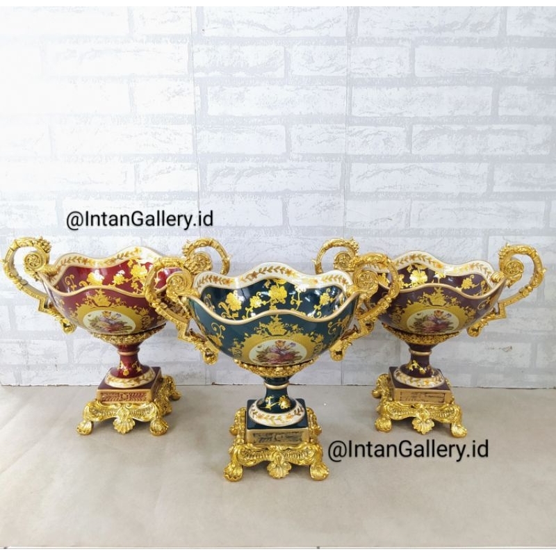 Gondola Keramik Eropa Klasik 4867 Tinggi 34 cm  - GRATIS Packing Kayu - Pajangan Mewah Memperindah I