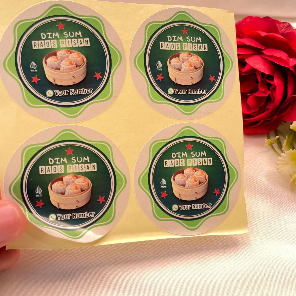 

Threemind Sticker Print Label Makanan Dimsum Stiker Edisi Dim Sum Bentuk Bulat Chromo Uk.Kecil 2-4