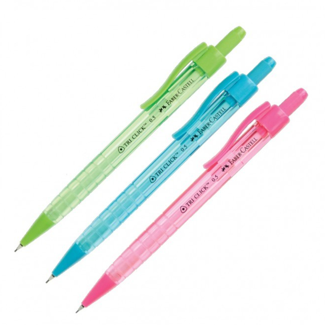 

PENSIL MEKANIK 0.5 FABER CASTELL TRI CLICK 136212