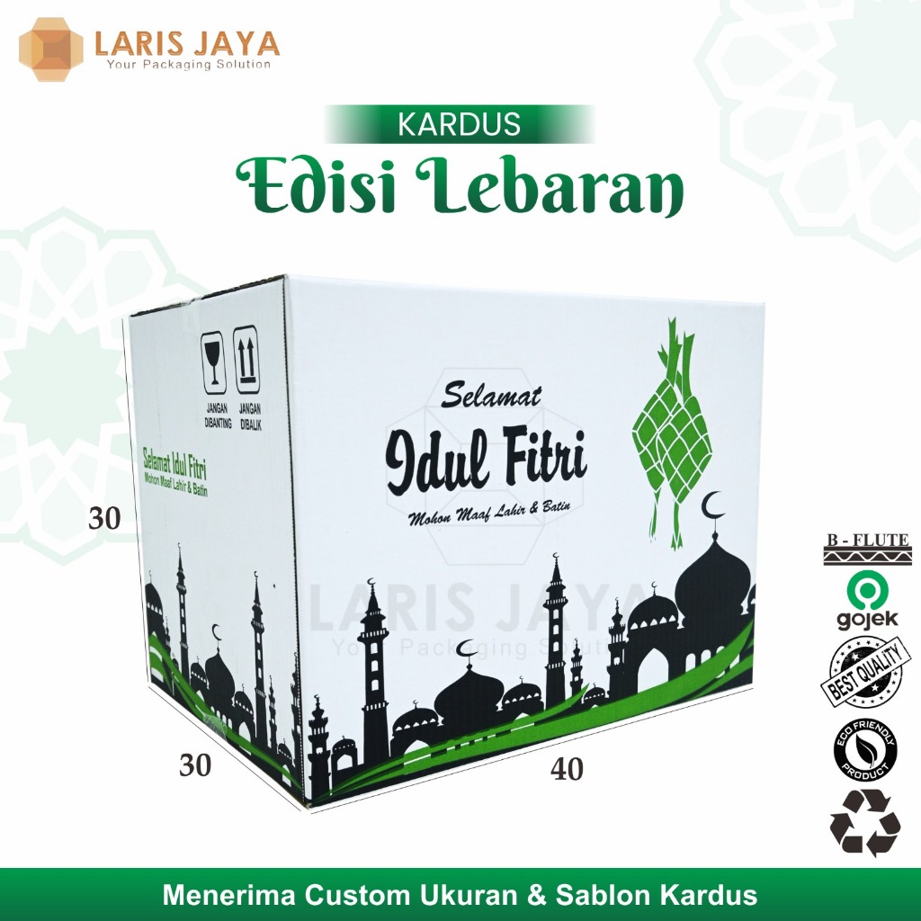 

DUS BOX PARCEL HAMPERS LEBARAN IDUL FITRI 40x30x30 / DUS BOX SEMBAKO LEBARAN