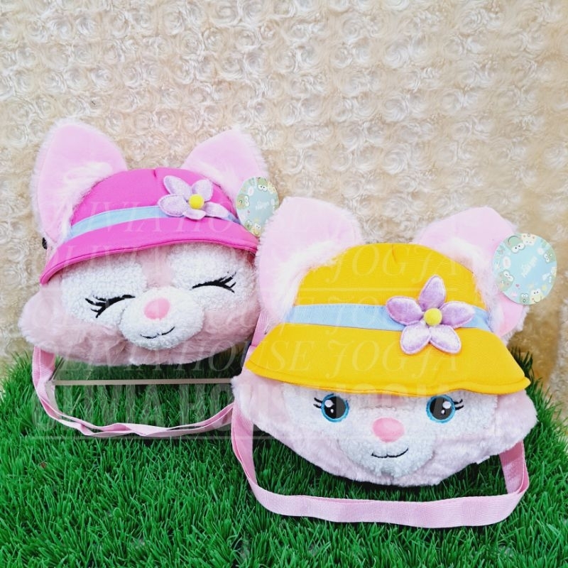 Tas Slempang Linabell Topi Mix Warna Sling Bag Linabell Hat Tas Boneka Linabell Bulu
