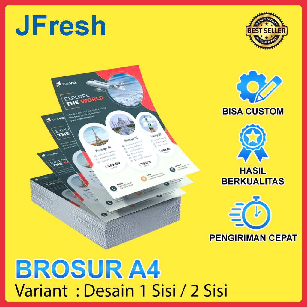 

Cetak Brosur Ukuran A4 Murah Kertas Art Paper 150 gsm Tebal 1 Sisi 2 Sisi / Print Brosur Desain Custom Art Papper 150gsm Satu Sisi Dua Sisi Murah Bahan Tebel Premium Flyer Pamflet Promo Promosi