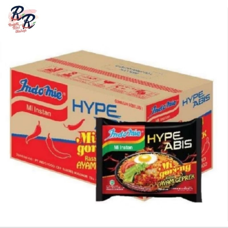 

INDOMIE GORENG AYAM GEPREK HYPE ABIS 1 DUS ISI 40 PCS