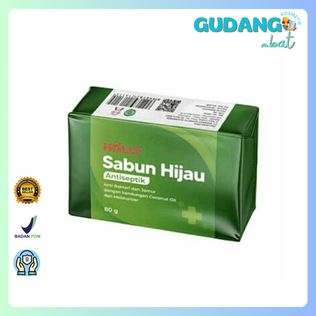 Holly Sabun Hijau 80 Gr-Sabun Kulit Gatal Gatal Antiseptik